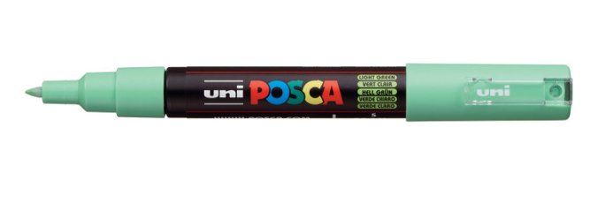 Posca Marcador  Pc-1m No Permanente Punta Fina 0.7-1mm Verde Claro