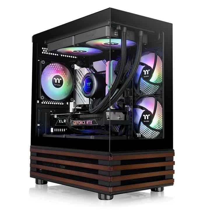 Thermaltake View 170 Ws Argb  (Negro/Holz, Tempered Glass X 2, Holz-Struktur) Ca-1z4-00m1wn-Ws