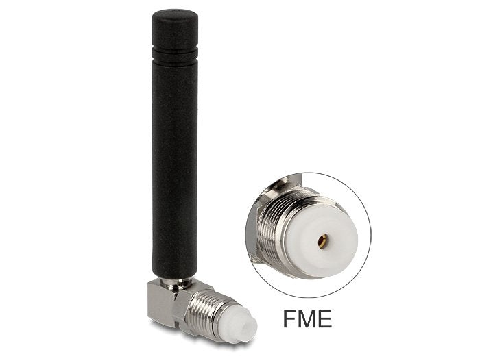 Delock Gsm Quadband Antenne Fme 2 Dbi 90° Omnidirektional Starr Schwarz