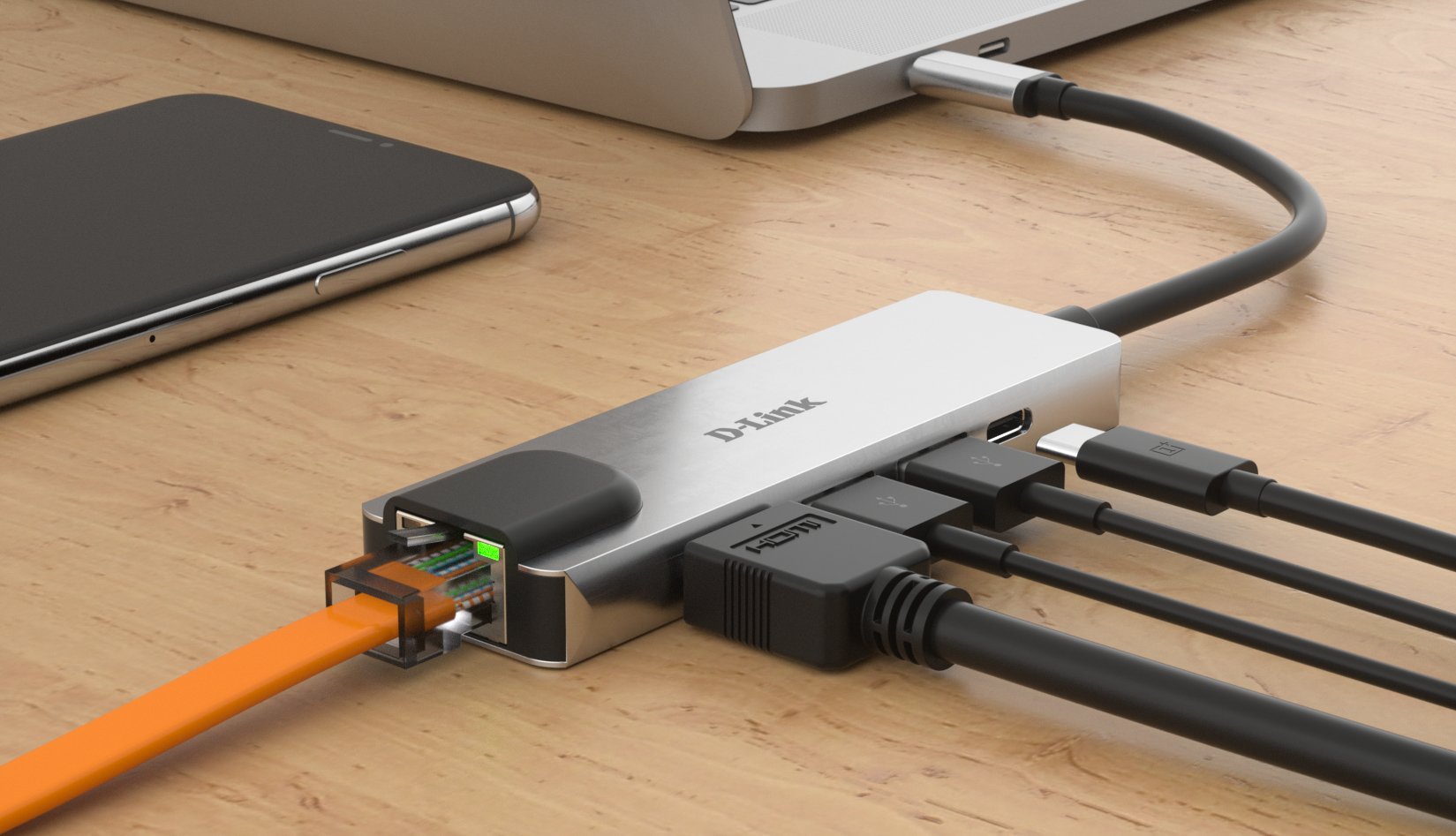 Docking Usb Tipo-C D-Link Dub-M520 2xusb 1xusb Tipo-C 1xhdmi 1xrj45 1xthunderbolt Gris