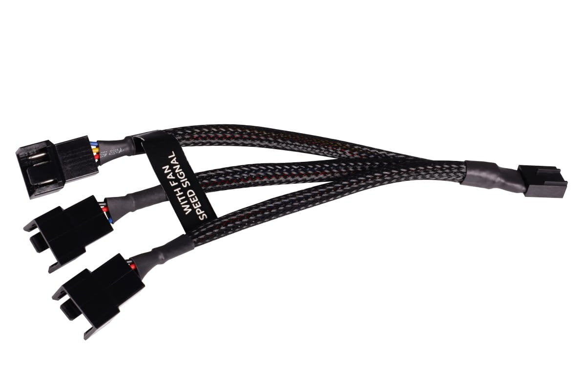Alphacool Y-Splitter 4-Pin Auf 3x 4-Pin Pwm 15cm - Negro
