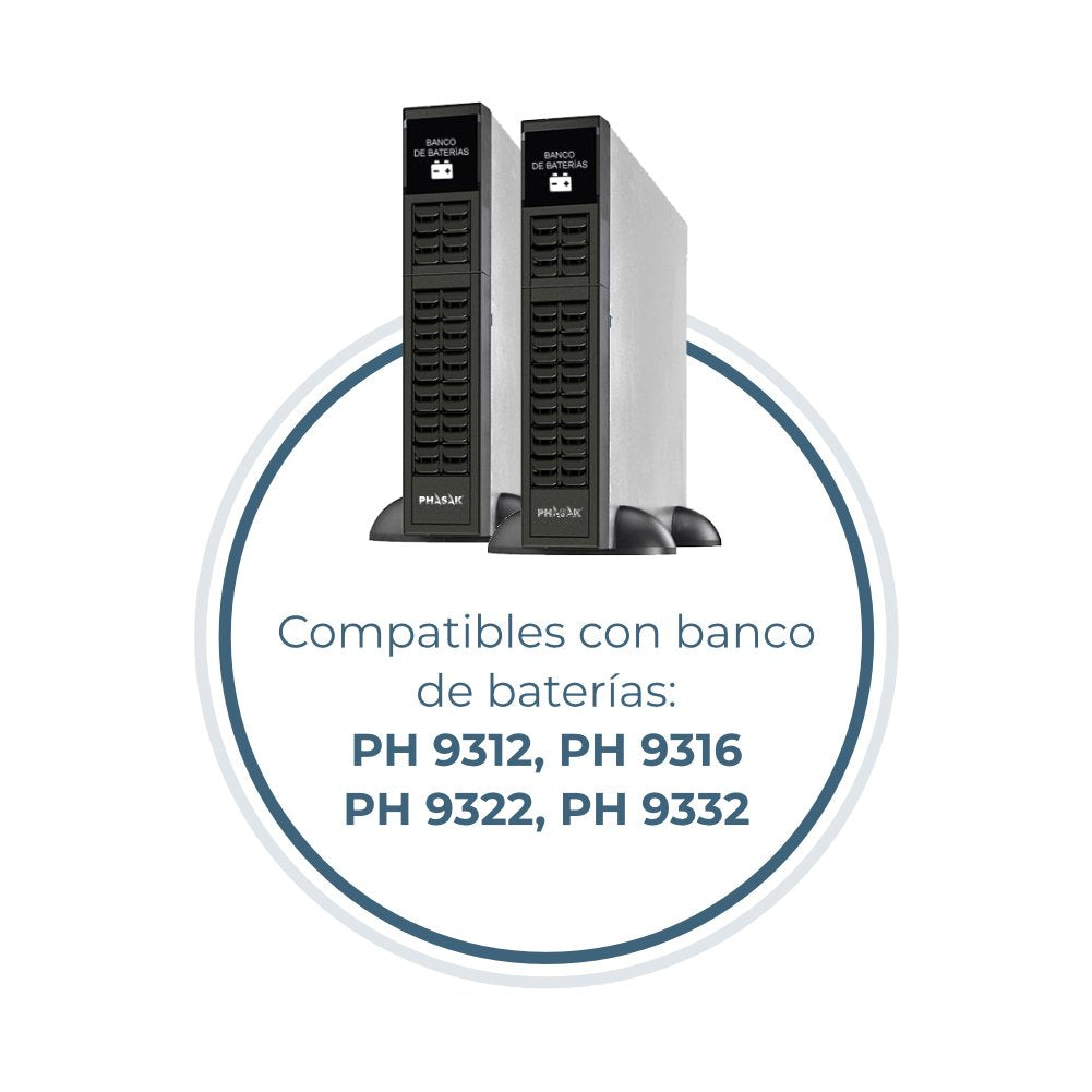 Sai Online Phasak Rack 3000 Va Online Lcd 3000va-2700w 8 Salidas Formato Rack