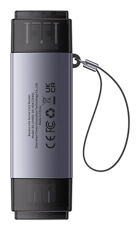 Baseus Card Reader Lite Series Sd / Tf To Usb-A - Type-C Gray (Wkqx060113)