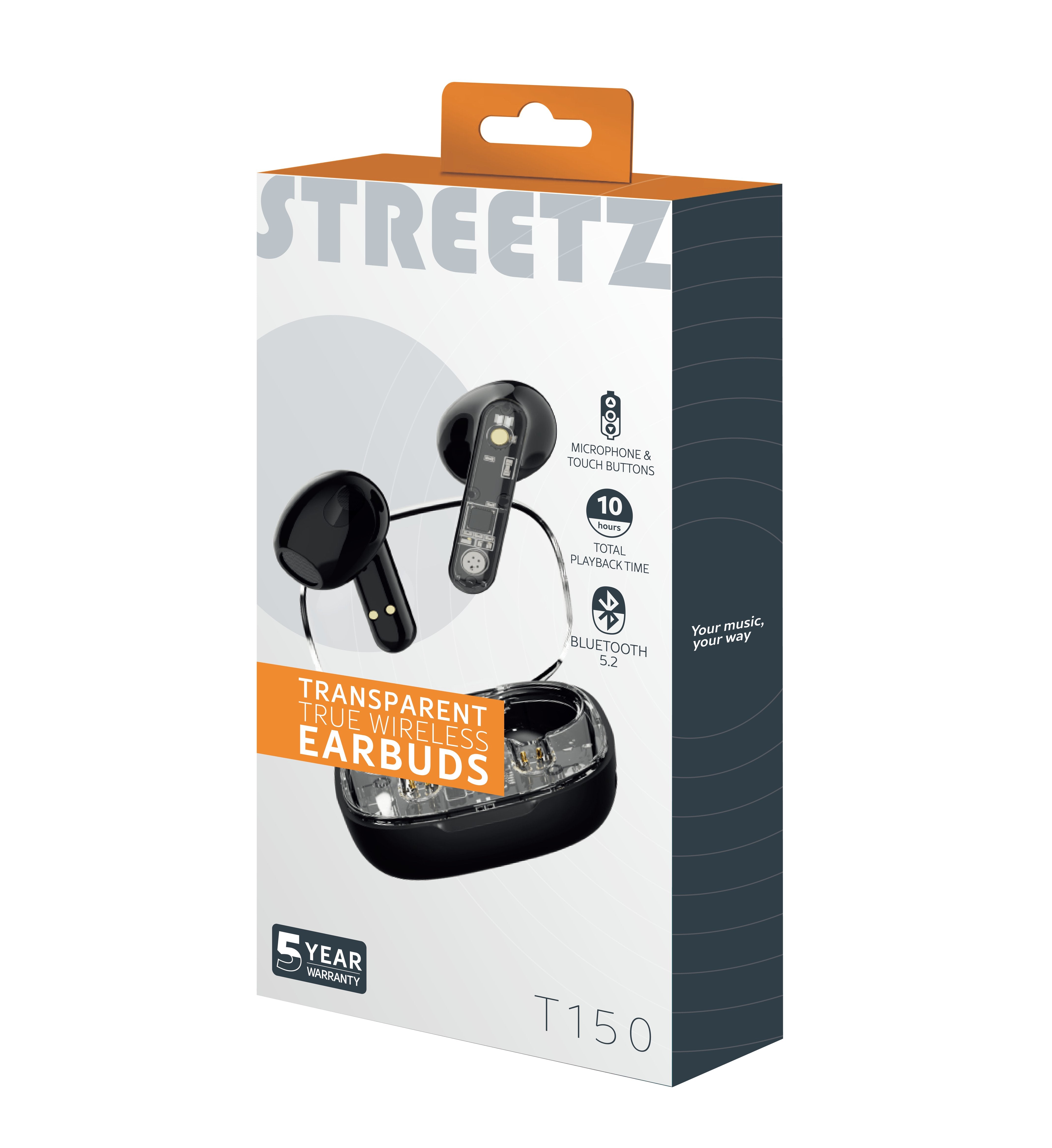 Streetz Bt Tws In-Ear KopfhRer Transparent Schwarz