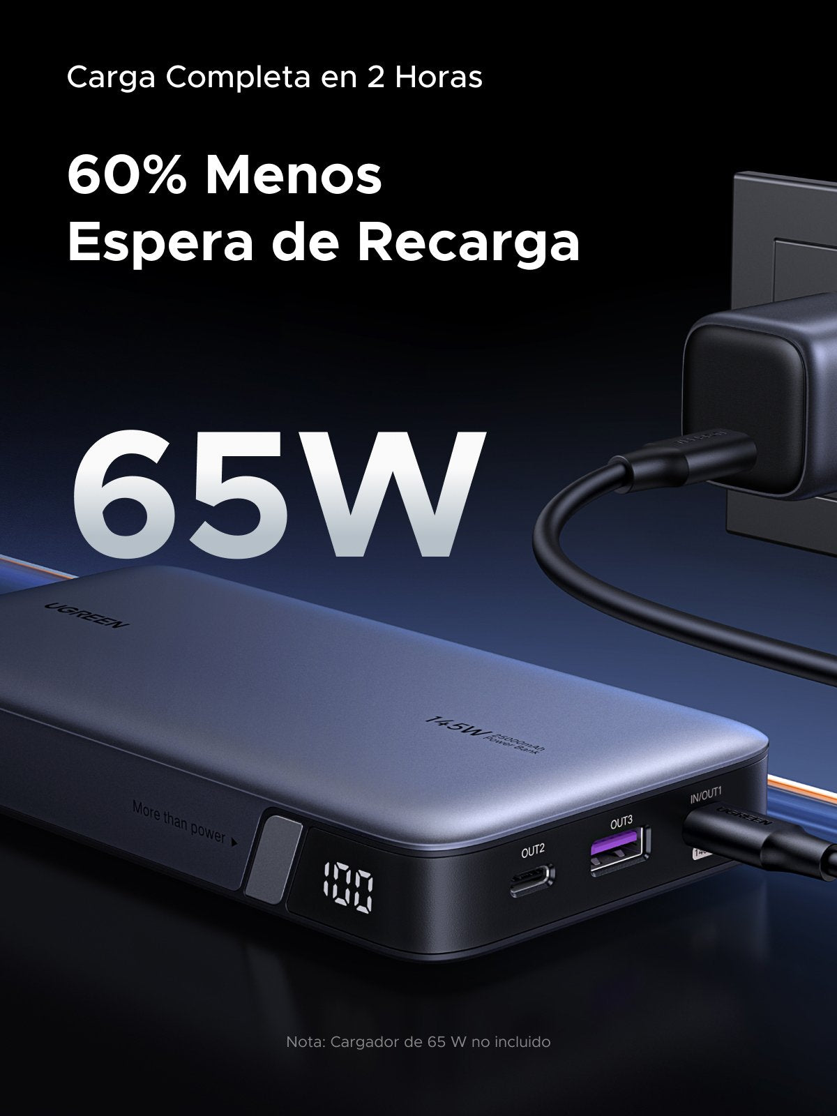 EAN 6941876213528 - Ugreen 90597A batería externa 25000 mAh Gris imagen 6