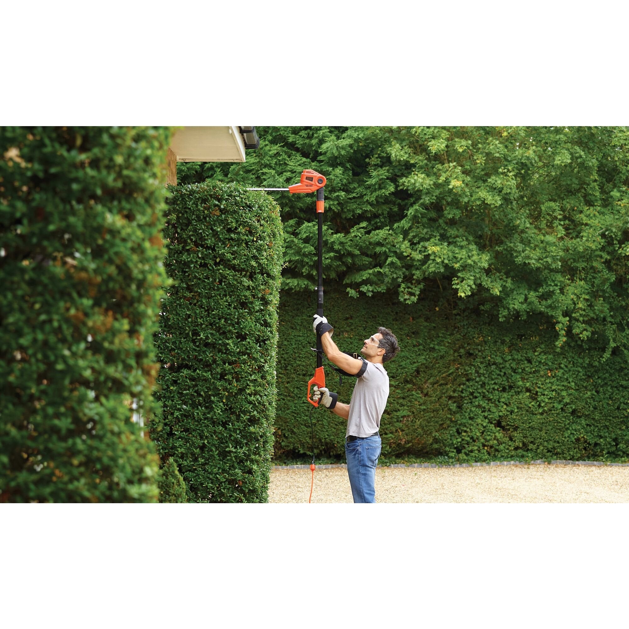 Black+Decker Cortasetos Eléctrico De Pértiga Ph5551-Qs