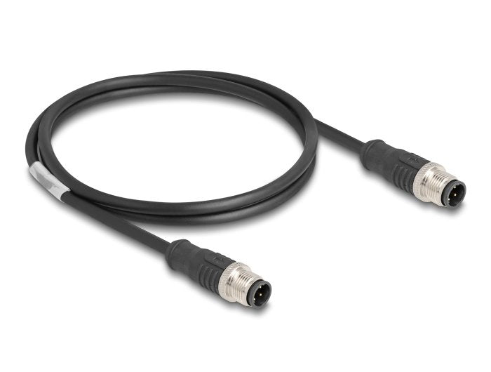 Delock 80847 Cable M12 Codificado D 4 Pin Macho A Macho Pvc 1 M