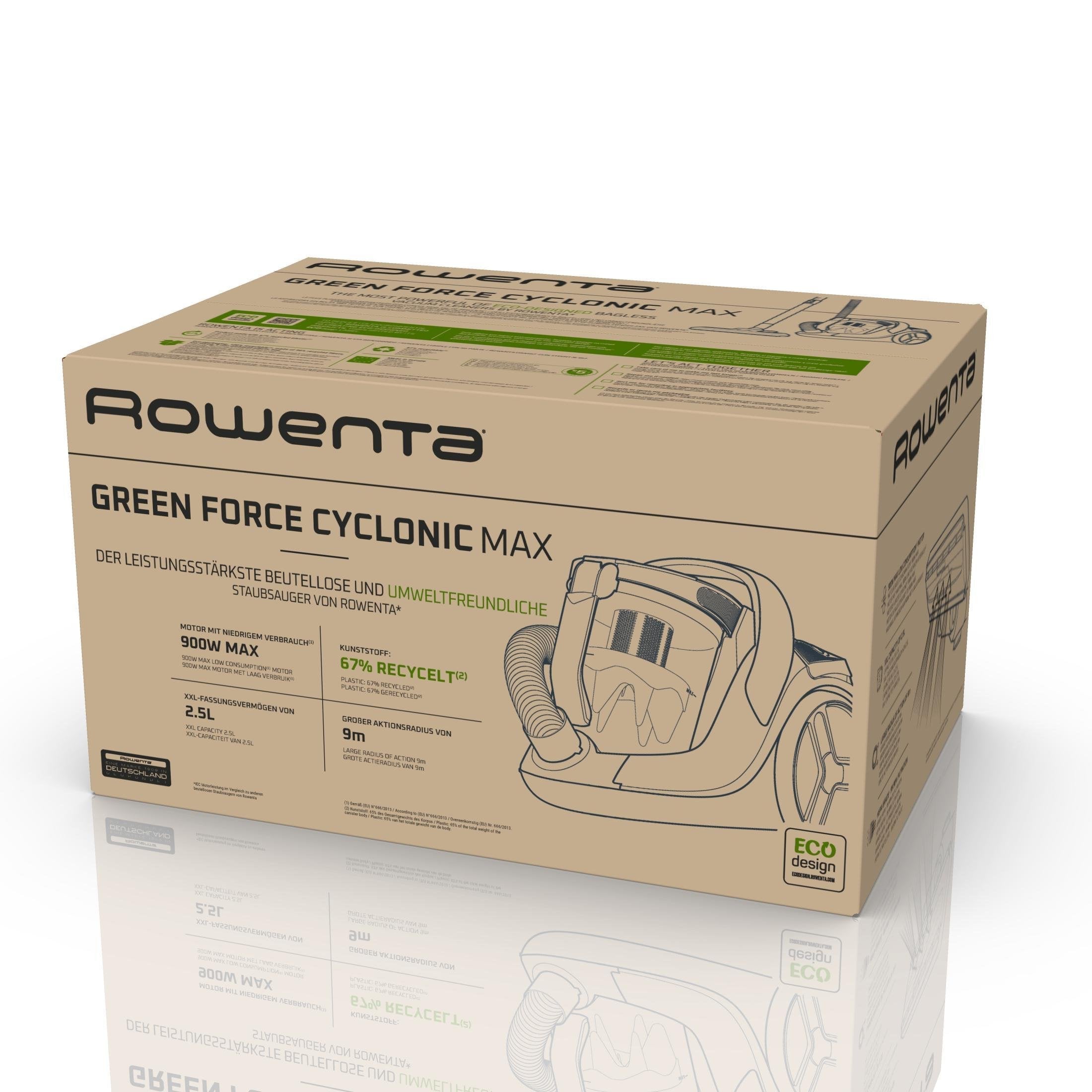 Aspiradora Rowenta Green Force Cyclonic Max Ro7b12 (Negro/Turquesa)