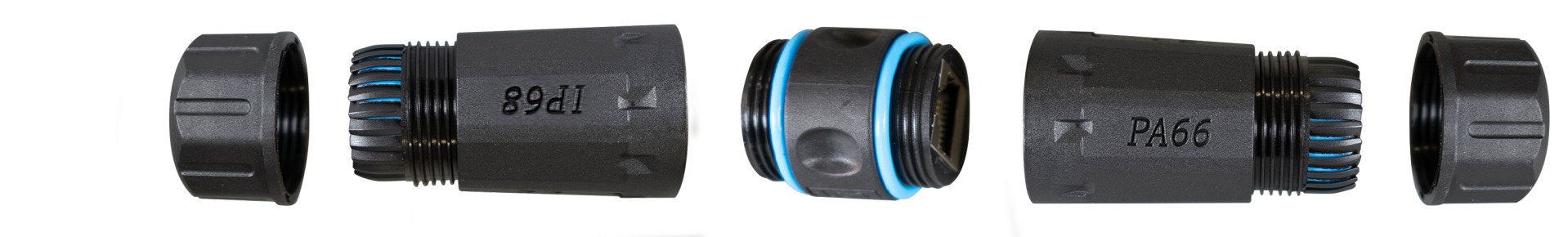 Conector Hembra Rj45 Cat.6 Ip68 Con Acoplamiento De Retroalimentación.