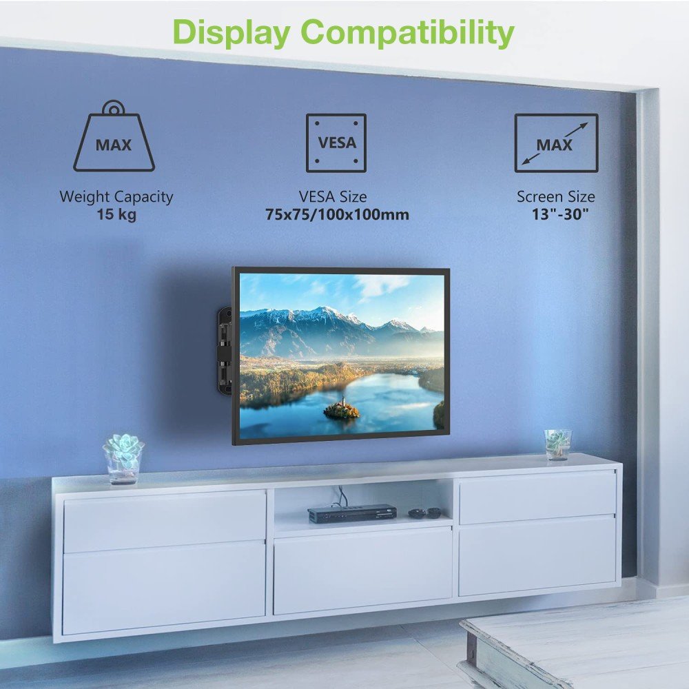 Techly Ica-Lcd 923b Soporte De Pared Para Pantalla Plana 76,2 Cm (30") Negro