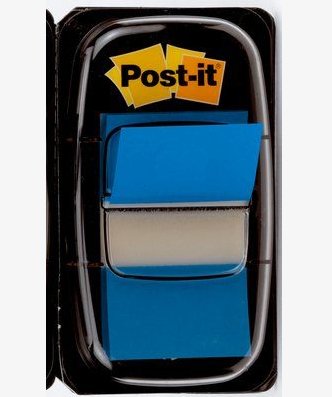 Marcador Index Mediano Post-It  3m Dispensador 50 Unidades Azul