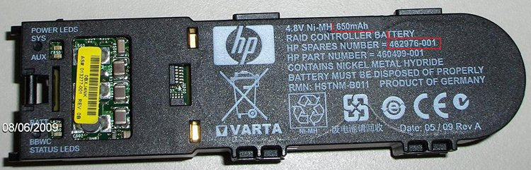 EAN 5712505009758 - HP 462976-001 Níquel-metal hidruro (NiMH) 650 mAh imagen 1