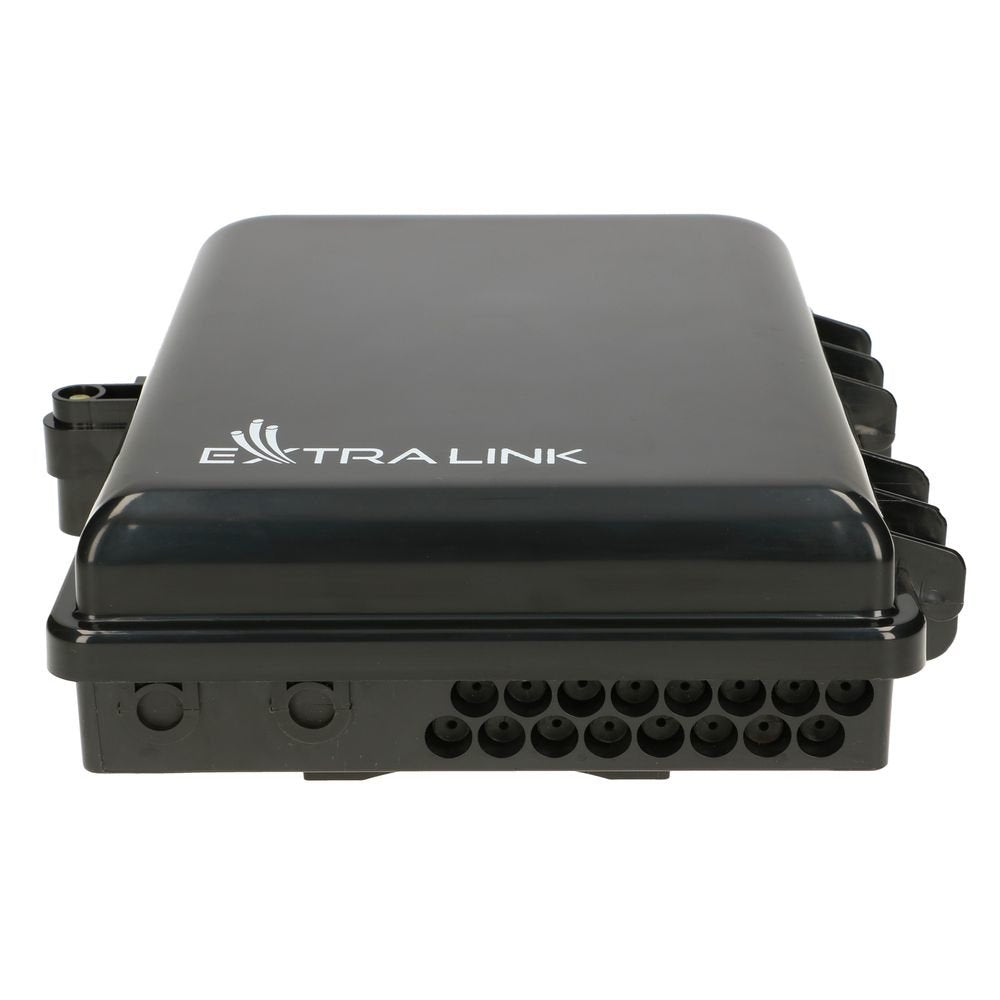 Extralink Eliza V2 16 Core Fiber Optic Terminal Box Black Mid-Span