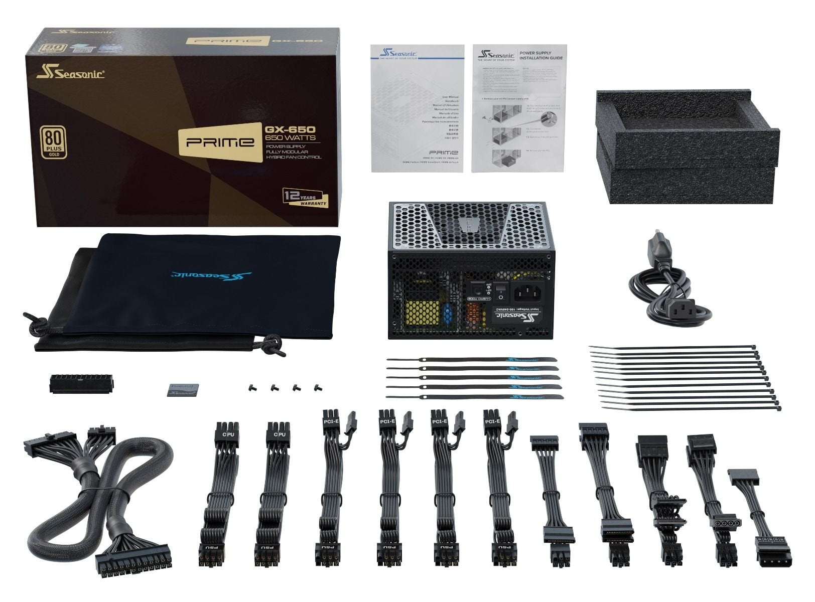 Fuente De Alimentación Seasonic 650w Prime Gx-650 (Ssr-650gd2), 80+ Gold