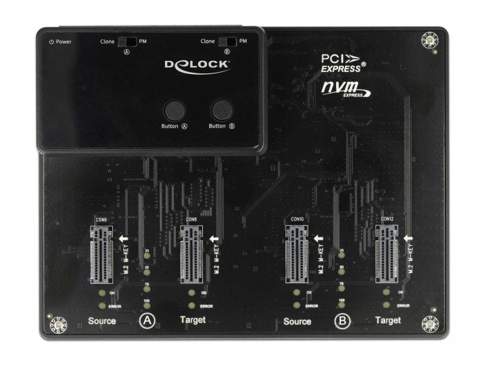 Delock M.2 Dockingstation Para 4 X M.2 Nvme Pcie Ssd Con Función De Clonación