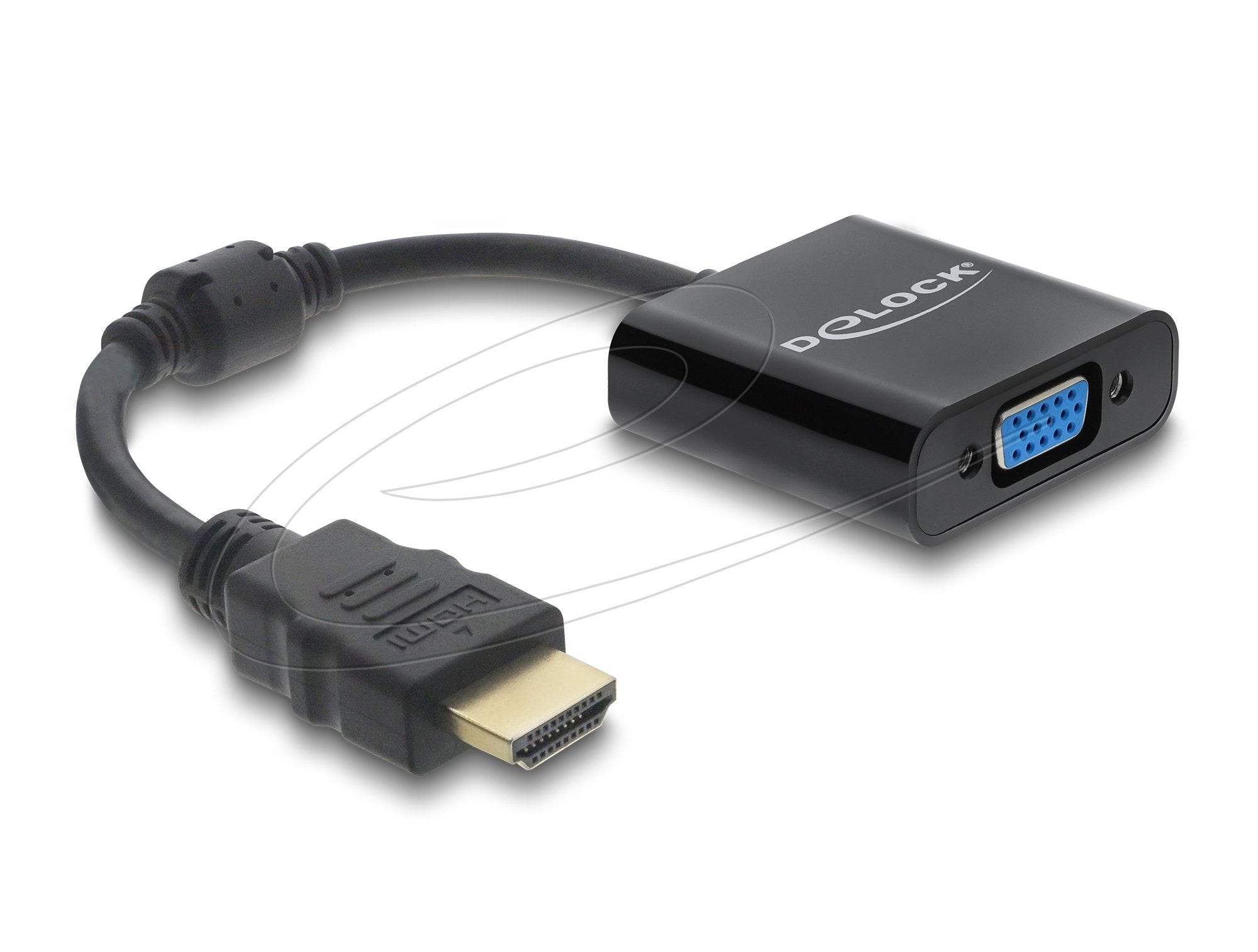 Delock Adapter Hdmi Stecker Zu Vga Buchse Schwarz