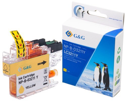 G&G Cartucho De Tinta Compatible Con Brother Lc-3211y Amarillo