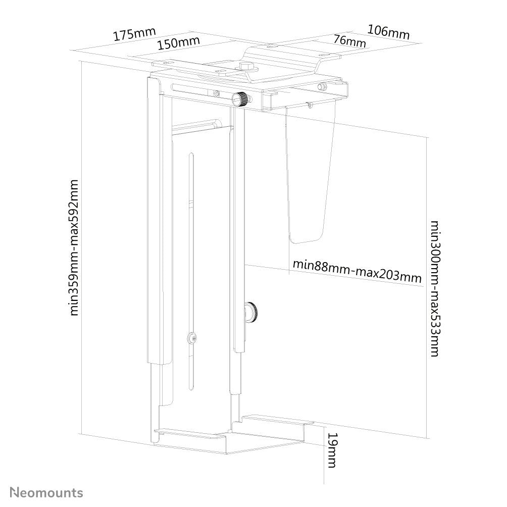 Newstar Soporte De Pc Para Escritorio