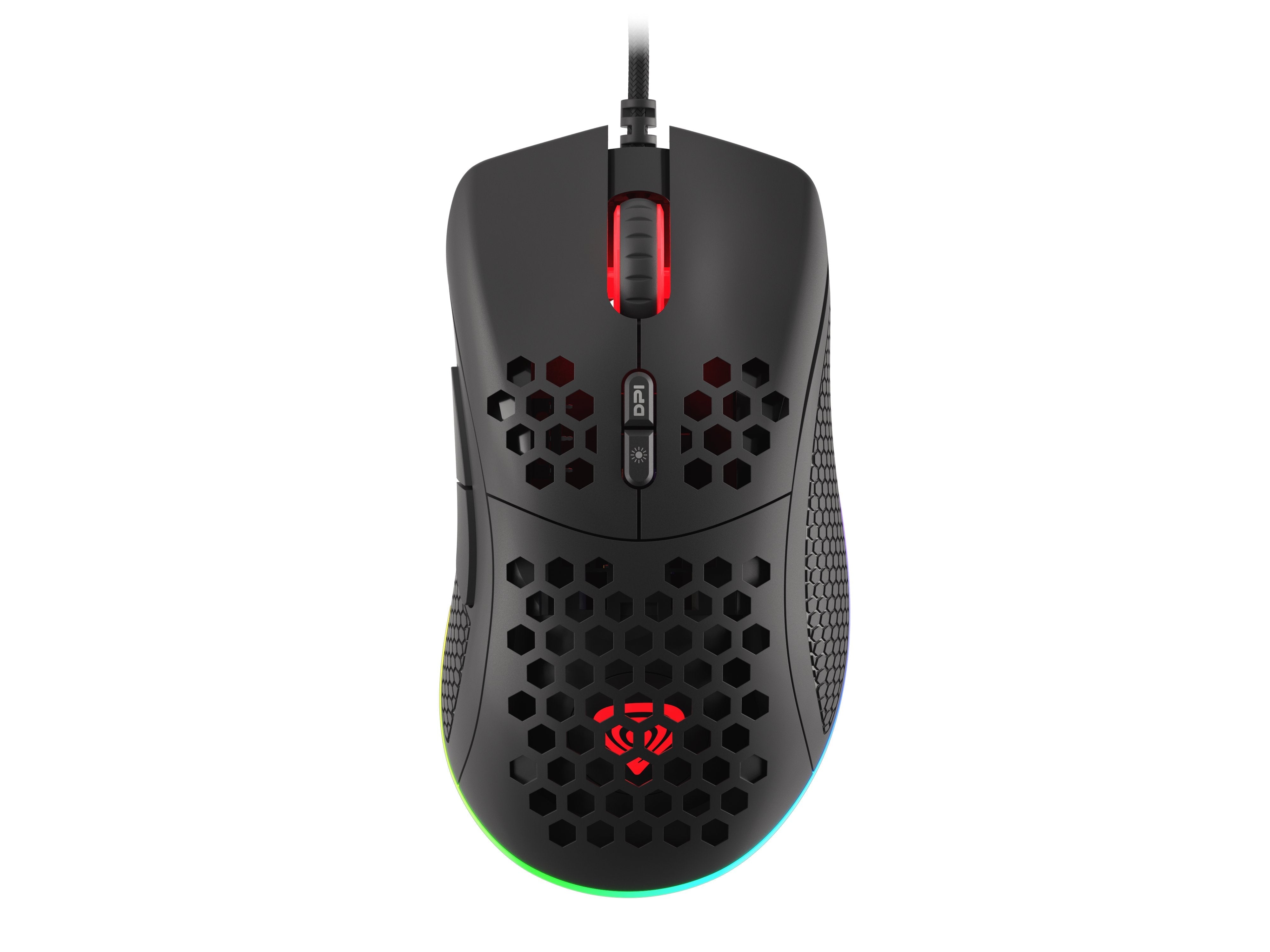 Krypton 555 8000dpi (Paw3333) Ratón Rgb Retroiluminación Negra