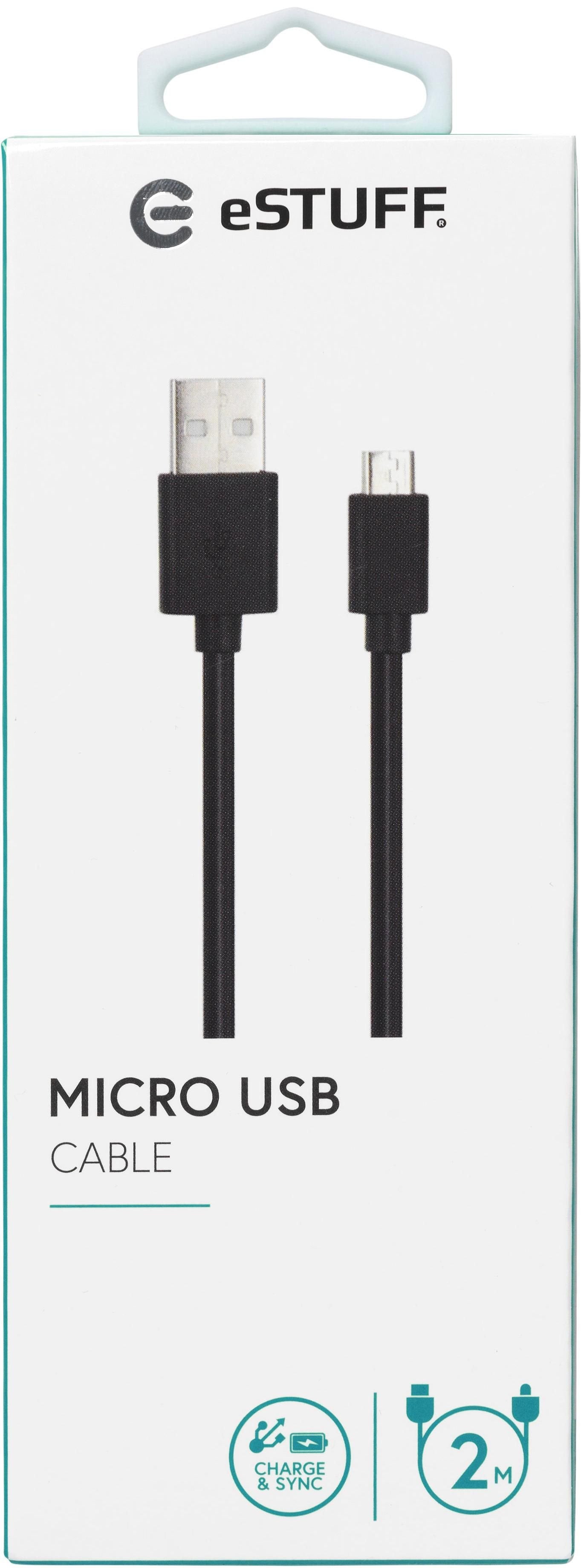 EAN 5706998094469 - eSTUFF ES603009 cable USB USB 2.0 2 m Mini-USB A Micro-USB A Negro imagen 3