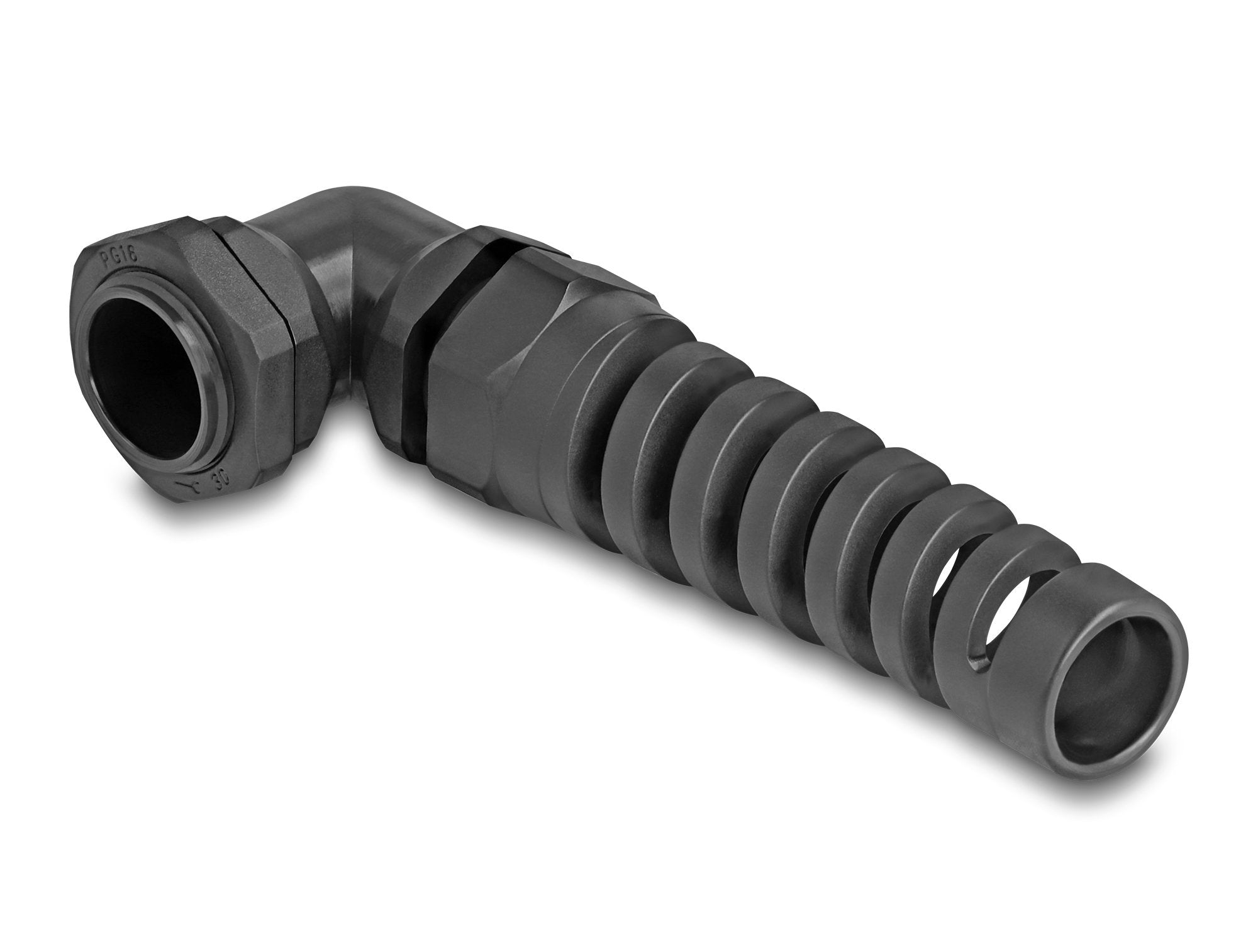 Delock 60587 Prensaestopas Con Alivio De Tensión Ángulo De 90 ° Pg16 Negro