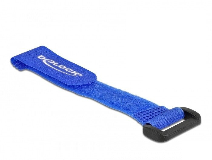 Delock Klett-Cablebinder Mit Schlaufe L 150 X B 20 Mm Blau 5 Stück