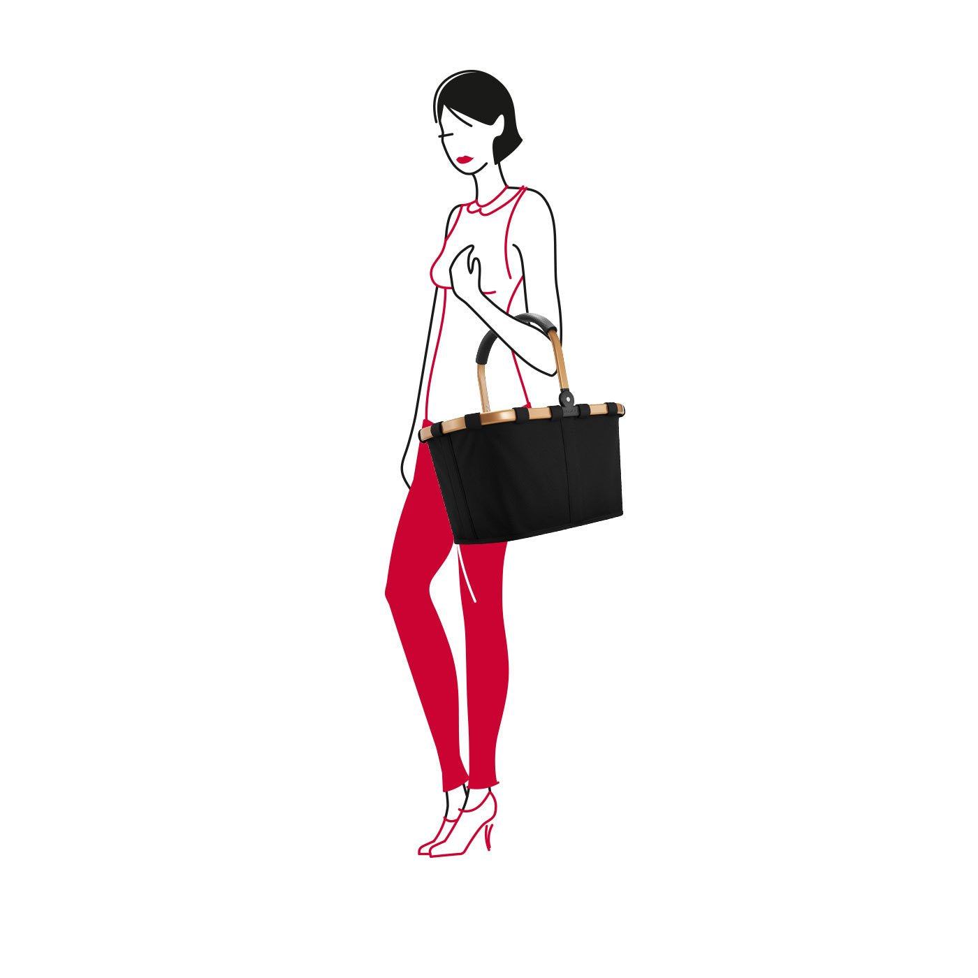 EAN 4012013586569 - Reisenthel BK7041 bolsa de compras Negro, Oro Cesta de la compra imagen 5