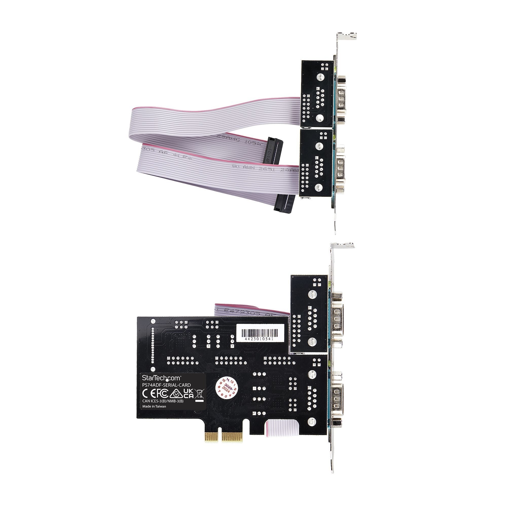 Startech Tarjeta Serie Pci Express De 4 Puertos Db9 - Serial Rs232/Rs422/Rs485 - Taa - Uart 16c1050 - Esd De Nivel 4 - Con Brackets De Perfil Bajo