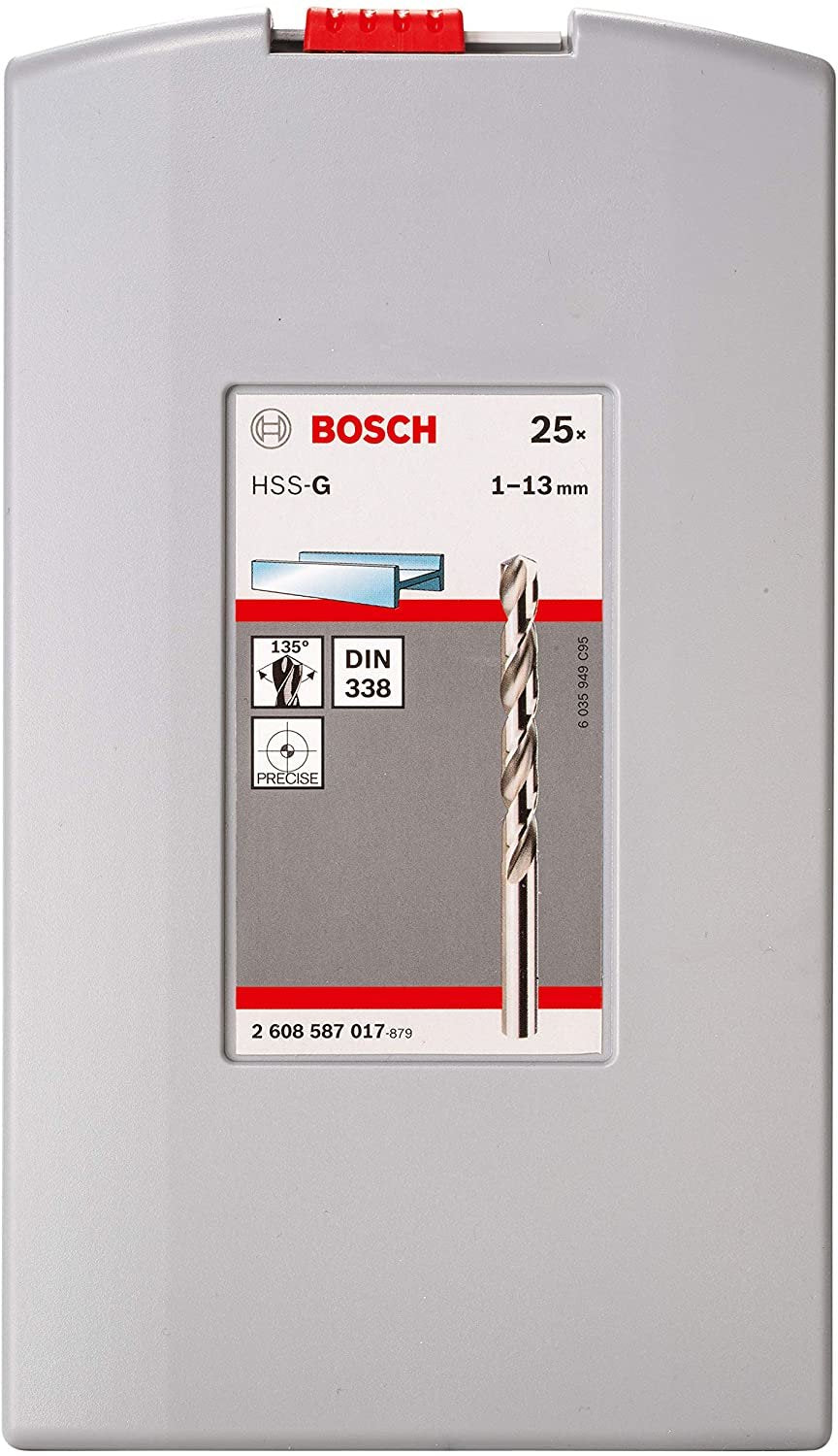Juego De Brocas Para Metal Bosch Probox Hss-G, Din 338, 135° (25 Piezas) 2608587017