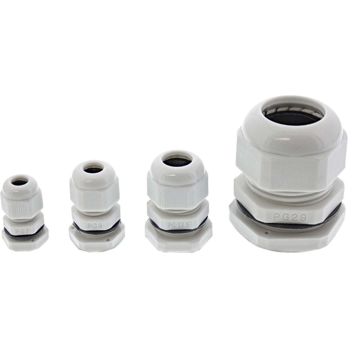 Prensaestopas Inline Nylon Ip68 6 - 12mm Gris 10 Uds.