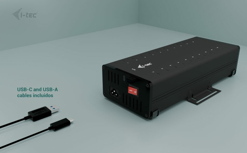 I-Tec Usb-C Usb-A Metal Charging+Data Hub 15w Per Port 20x Usb-C Integrated Power Adapter 360w