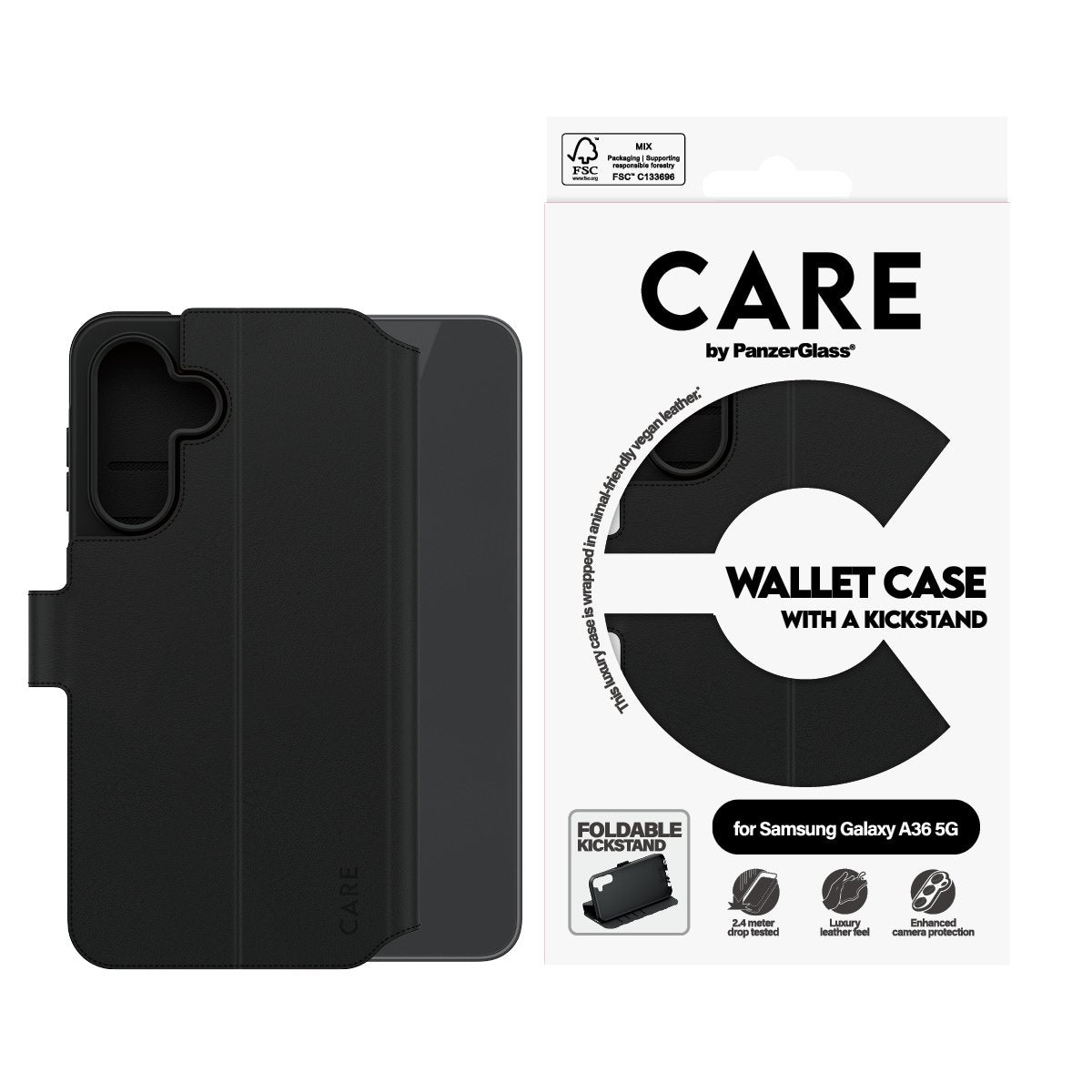 EAN 5715685016684 - PanzerGlass CARE™ by ® Wallet Case w. Kickstand Samsung Galaxy A36 5G funda para teléfono móvil 17 cm (6. imagen 3