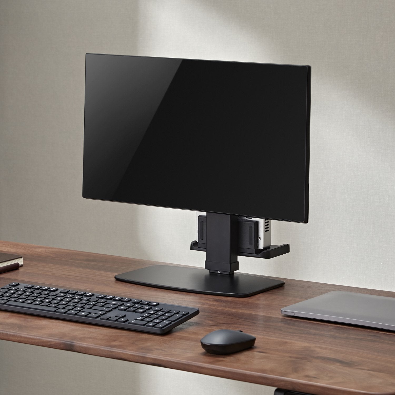 Aisens Soporte De Mesa Eco Giratorio E Inclinable Para Monitor/Tv Y Mini Pc 8kg De 17-32, Negro