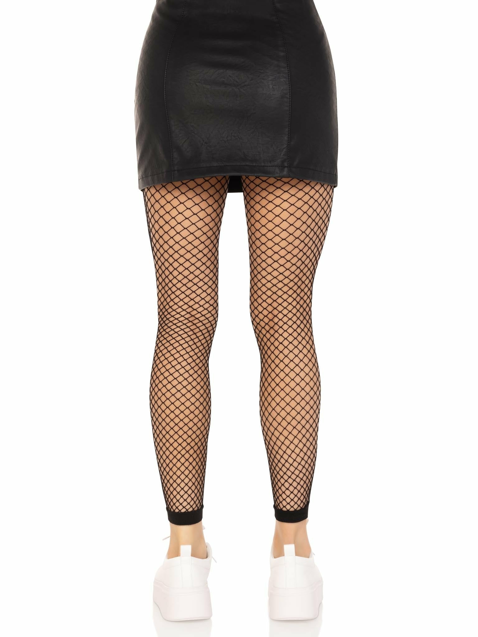 Leg Avenue  Medias Rejilla Tobillo Negro