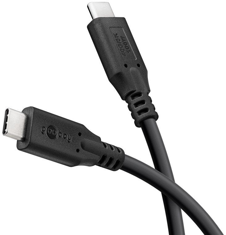 Goobay Usb4 Gen 3x2 Cable, Usb-C Stecker > Usb-C Stecker, 40gbit/S (Negro, 2 Meter, Pd, Laden Mit Bis Zu 100 Watt) 74193
