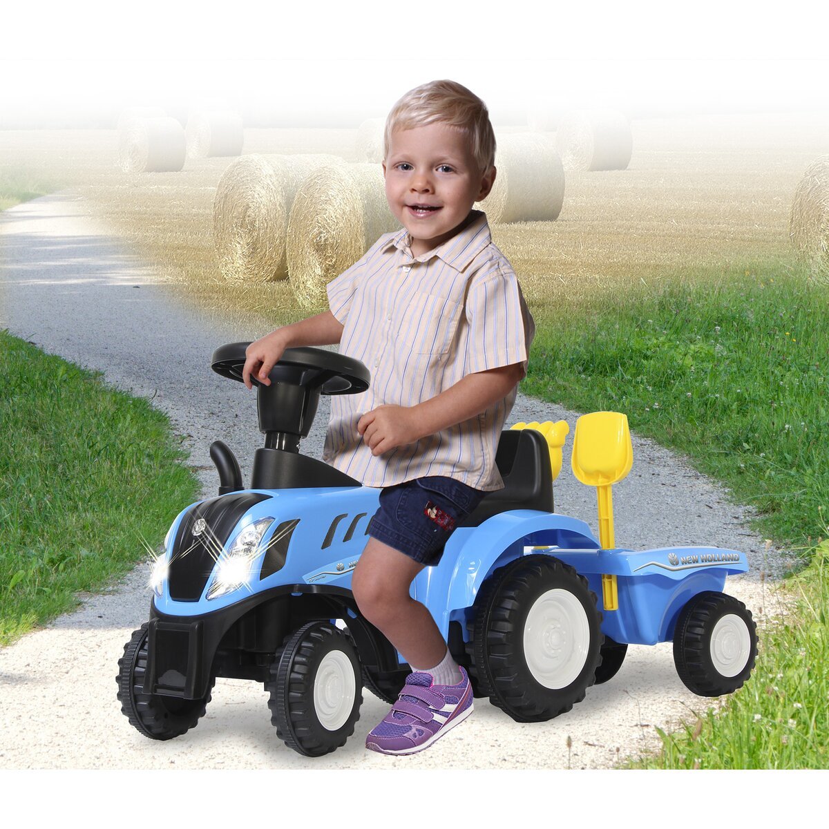 Jamara New Holland T7 Tractor Correpasillos Azul