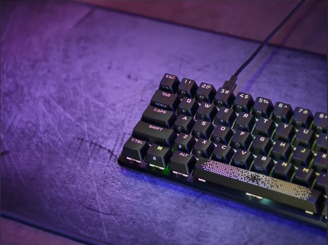 Teclado Alemán Corsair K65 Pro Mini Usb Qwertz Negro