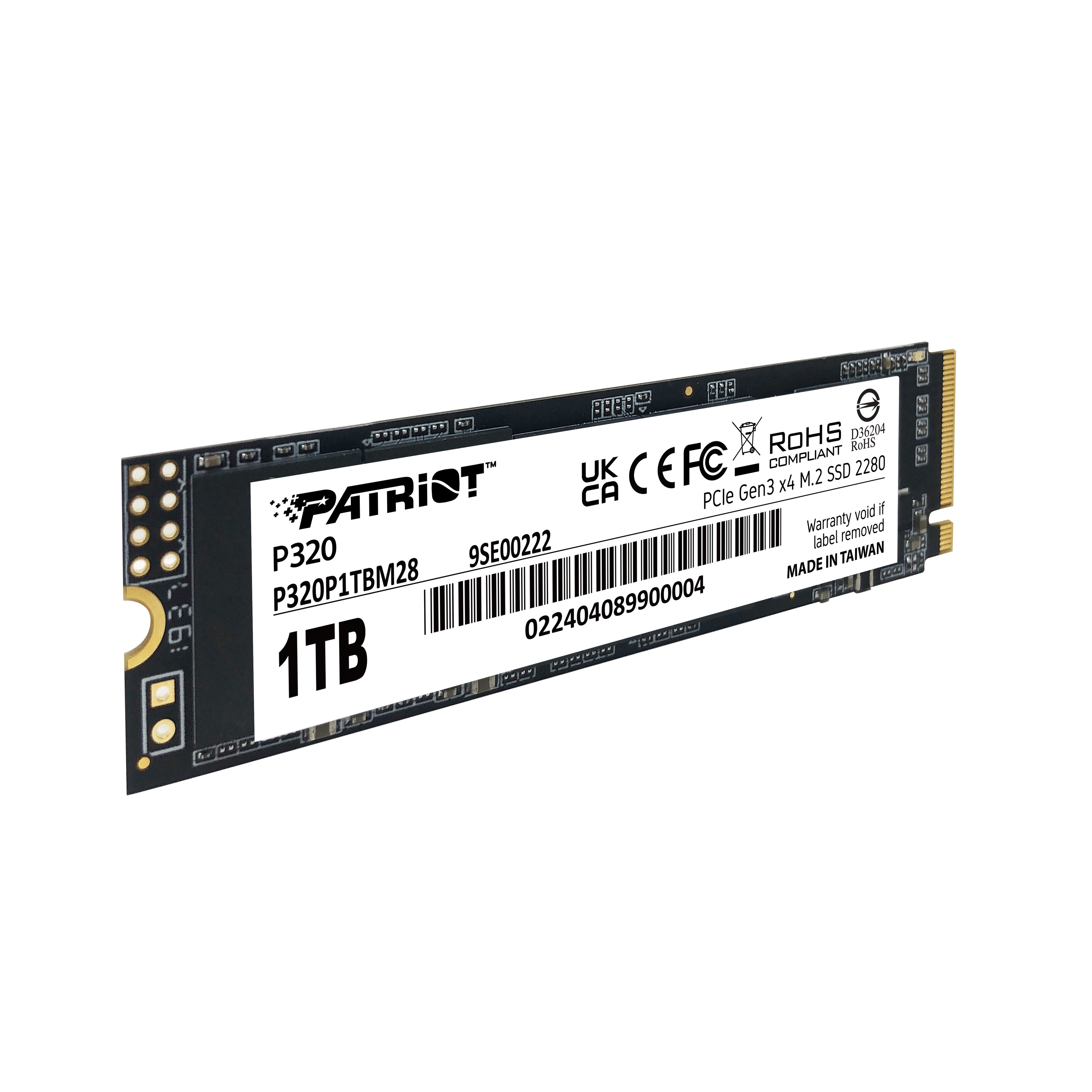 EAN 4711378427622 - Patriot Memory P320 1 TB M.2 PCI Express 3.0 NVMe imagen 3