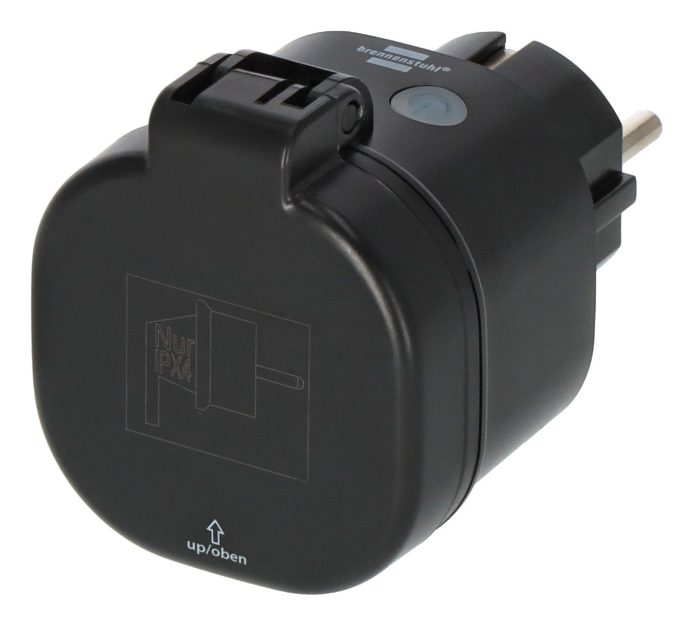 EAN 4007123692965 - Brennenstuhl 1294860100 enchufe inteligente 3680 W Hogar Negro, Gris imagen 1