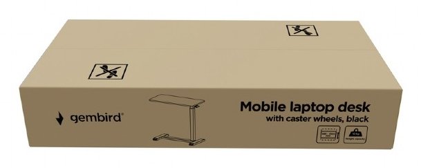 Gembird Mobile Laptop Desk With Caster Wheels Black