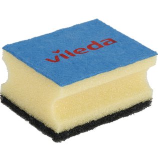 Vileda 139787 Esponja Rectangular Fibra Negro, Azul, Amarillo 3 Pieza(S)