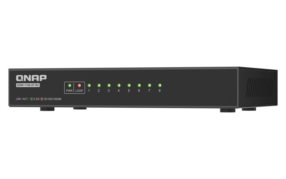 Qnap Qsw-1108-8t-R2 Conmutador Sin Gestionar 8 X 10/100/1000/2.5g Sobremesa