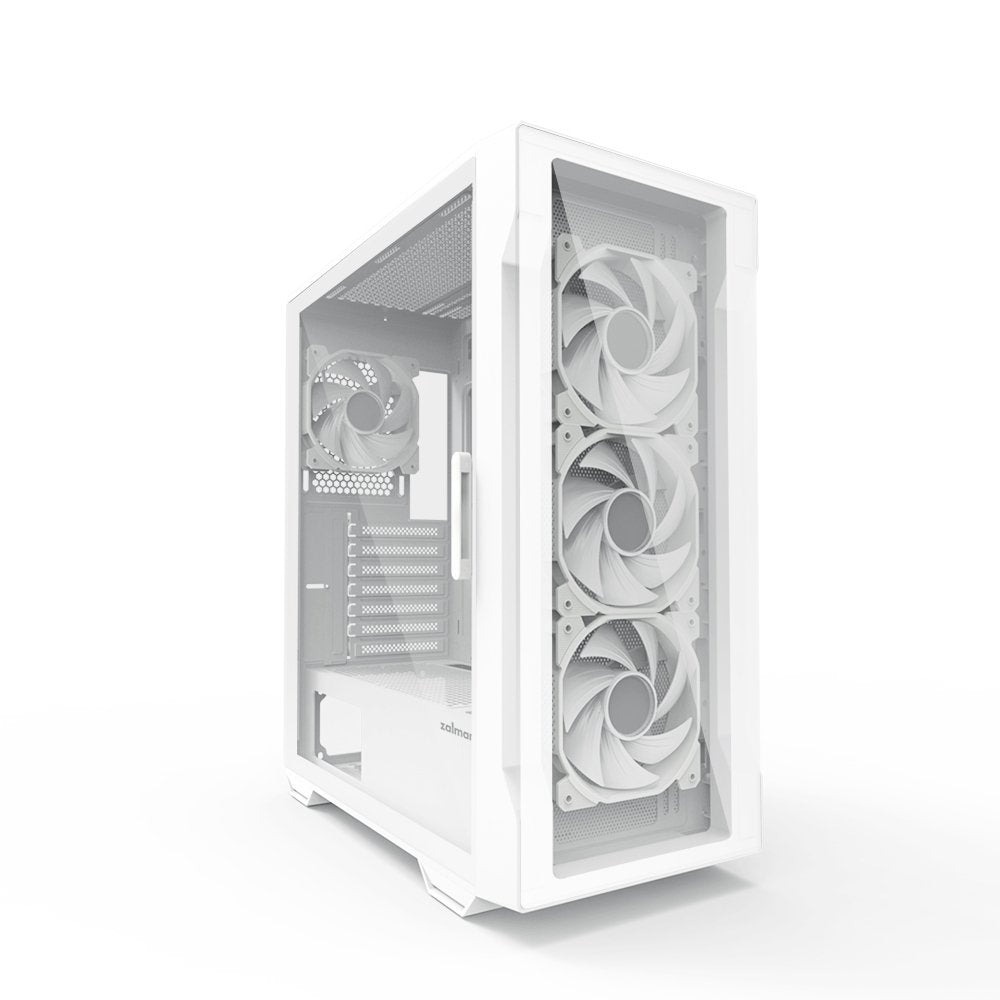 Caja Pc Zalman I3 Neo Tg Mid Tower White Rgb Fan X4