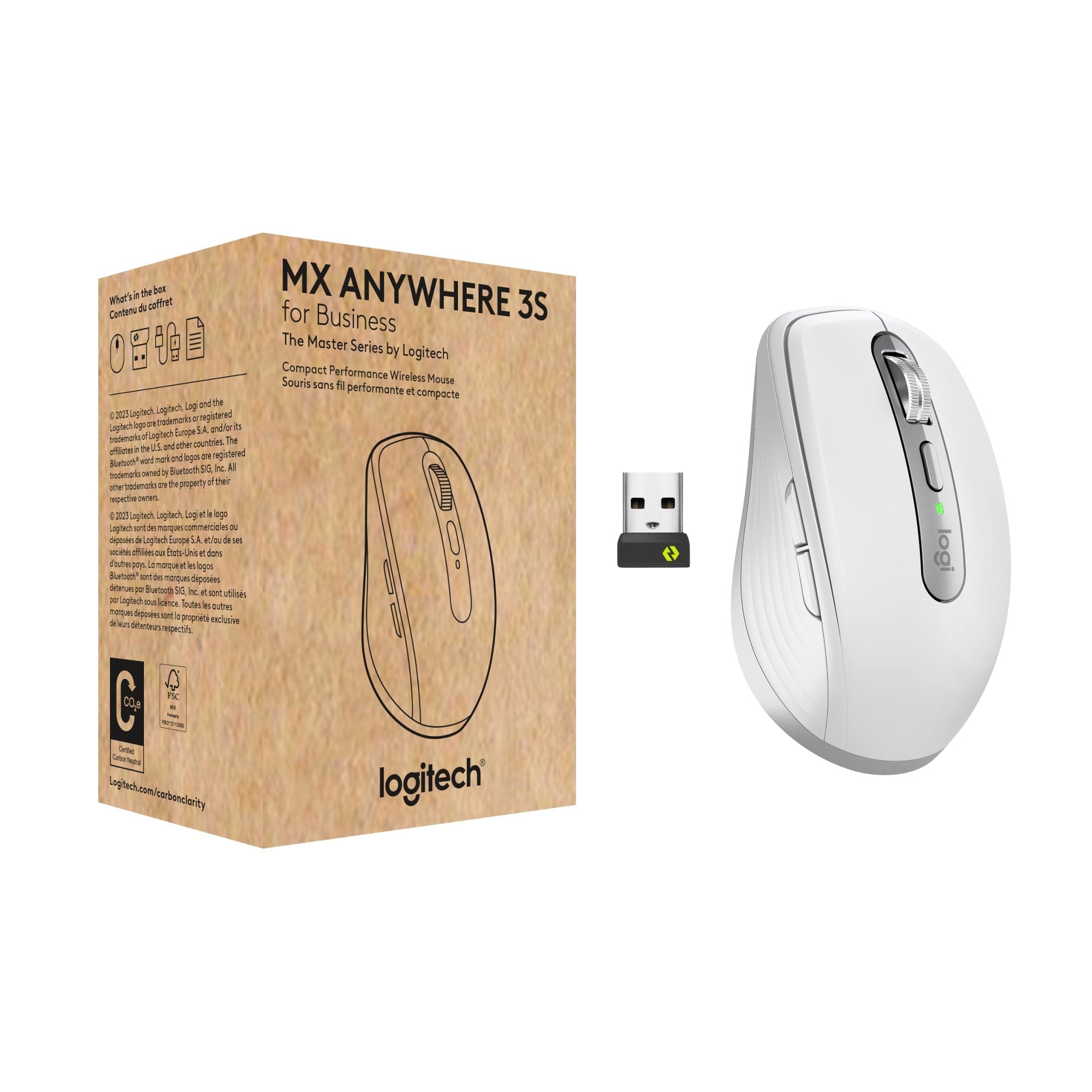 EAN 5099206112506 - Logitech MX Anywhere 3S for Business ratón Oficina mano derecha RF Wireless + Bluetooth Laser 8000 DPI imagen 1