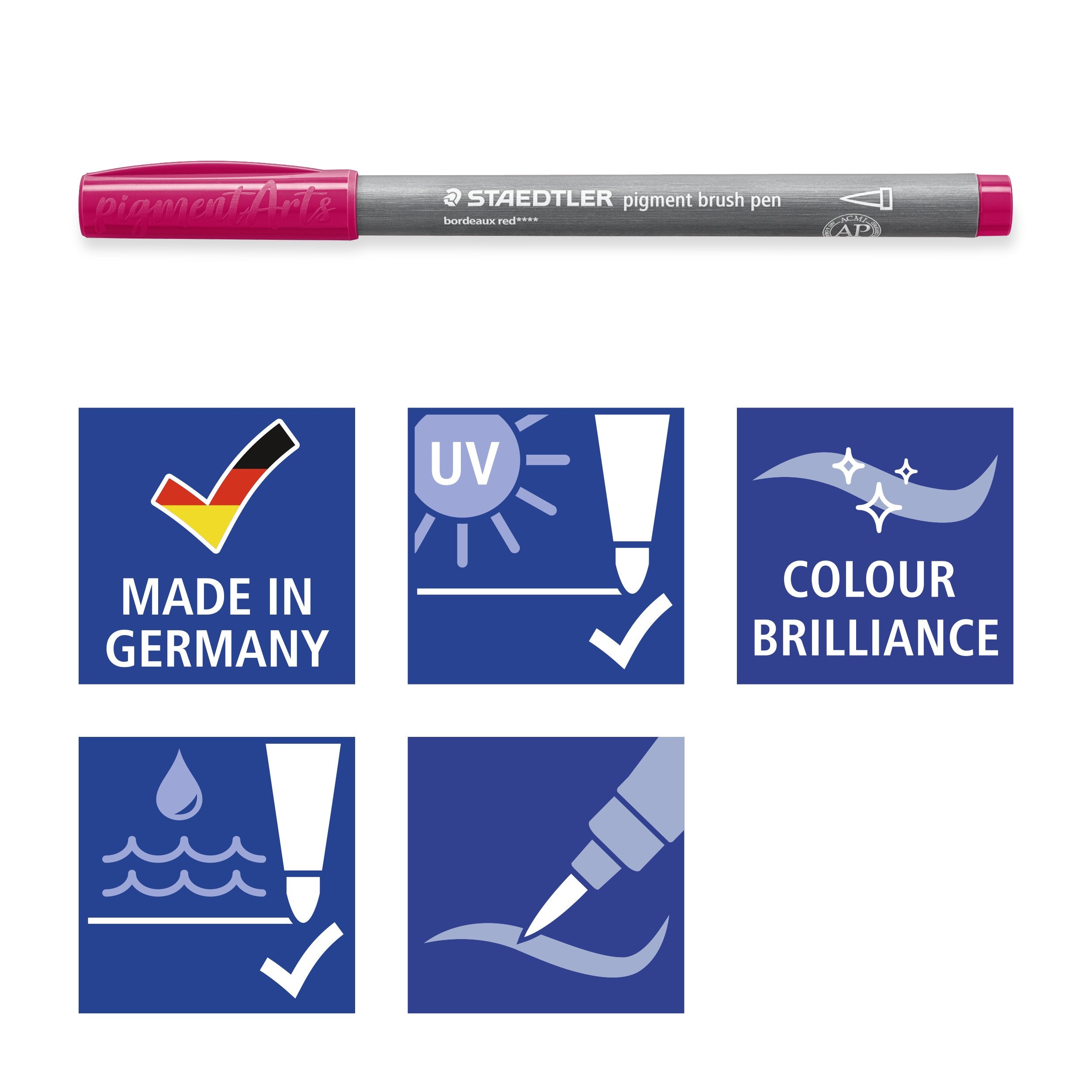 EAN 4007817097083 - Staedtler Pigment Arts Brush Pen Reds & Pinks rotulador Rosa, Rojo 6 pieza(s) imagen 5