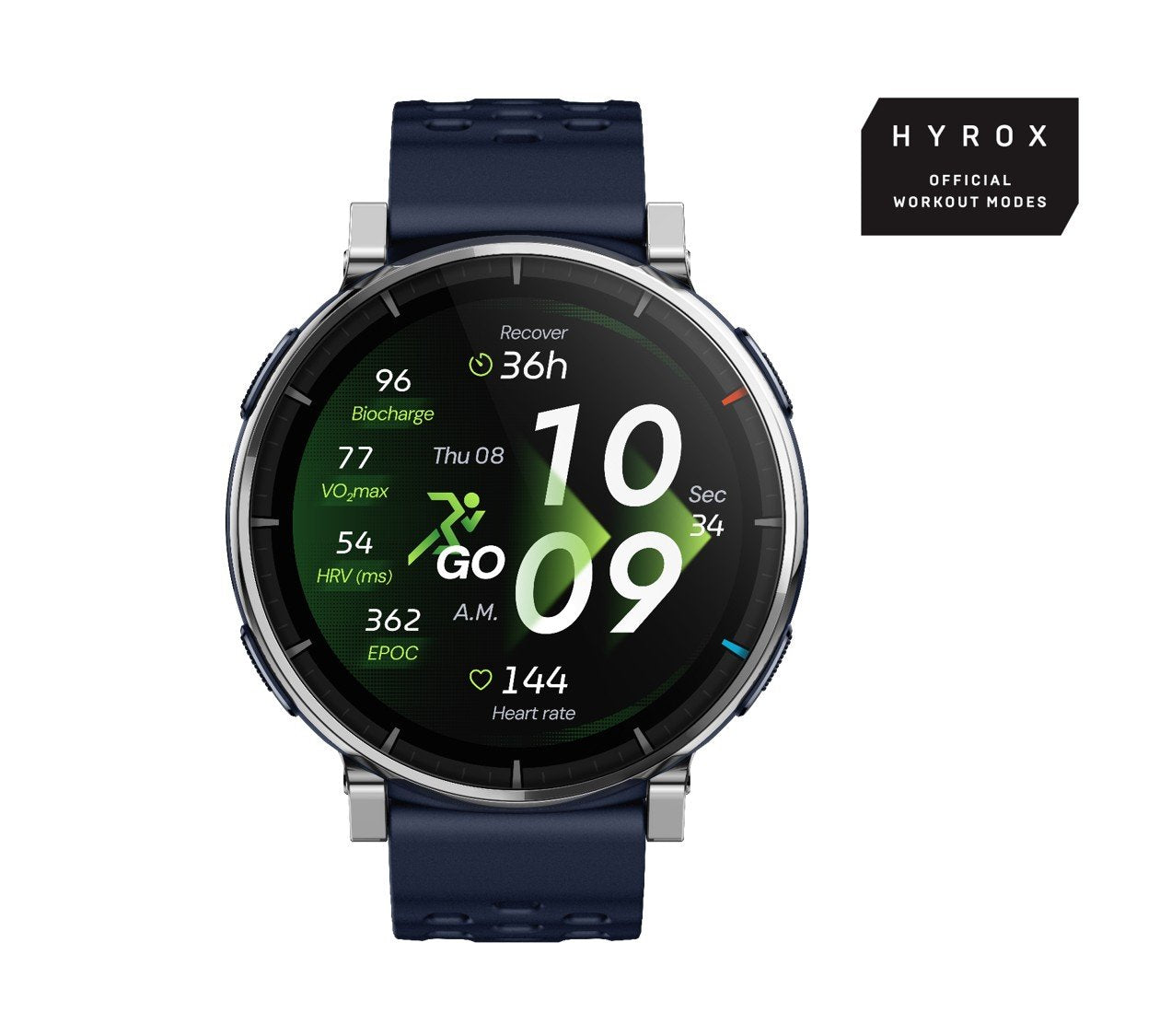 Smartwatch Amazfit Active 3 Premium Dark Azul  Hyrox-Modus