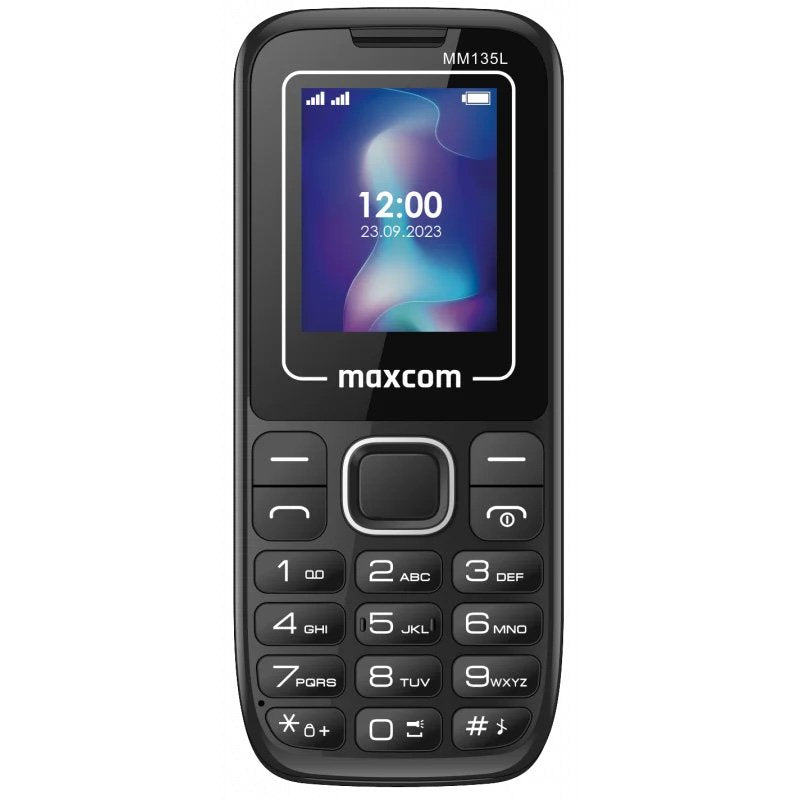 EAN 5908235977416 - MaxCom Classic MM135 LIGHT 4,5 cm (1.77") 68 g Negro Teléfono básico imagen 1