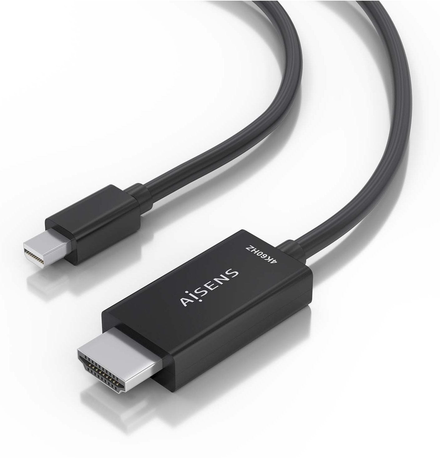 Aisens Cable Conversor Mini Dp A Hdmi 4k@60hz, Mini Dp/M-Hdmi/M, Negro, 1.5m