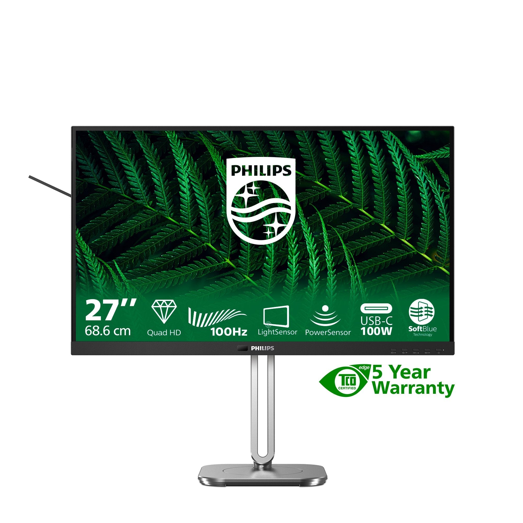 Monitor Philips 27b2g5601 00  27" 2560x1440 100hz 2xhdmi Dp Usb Dark Gray