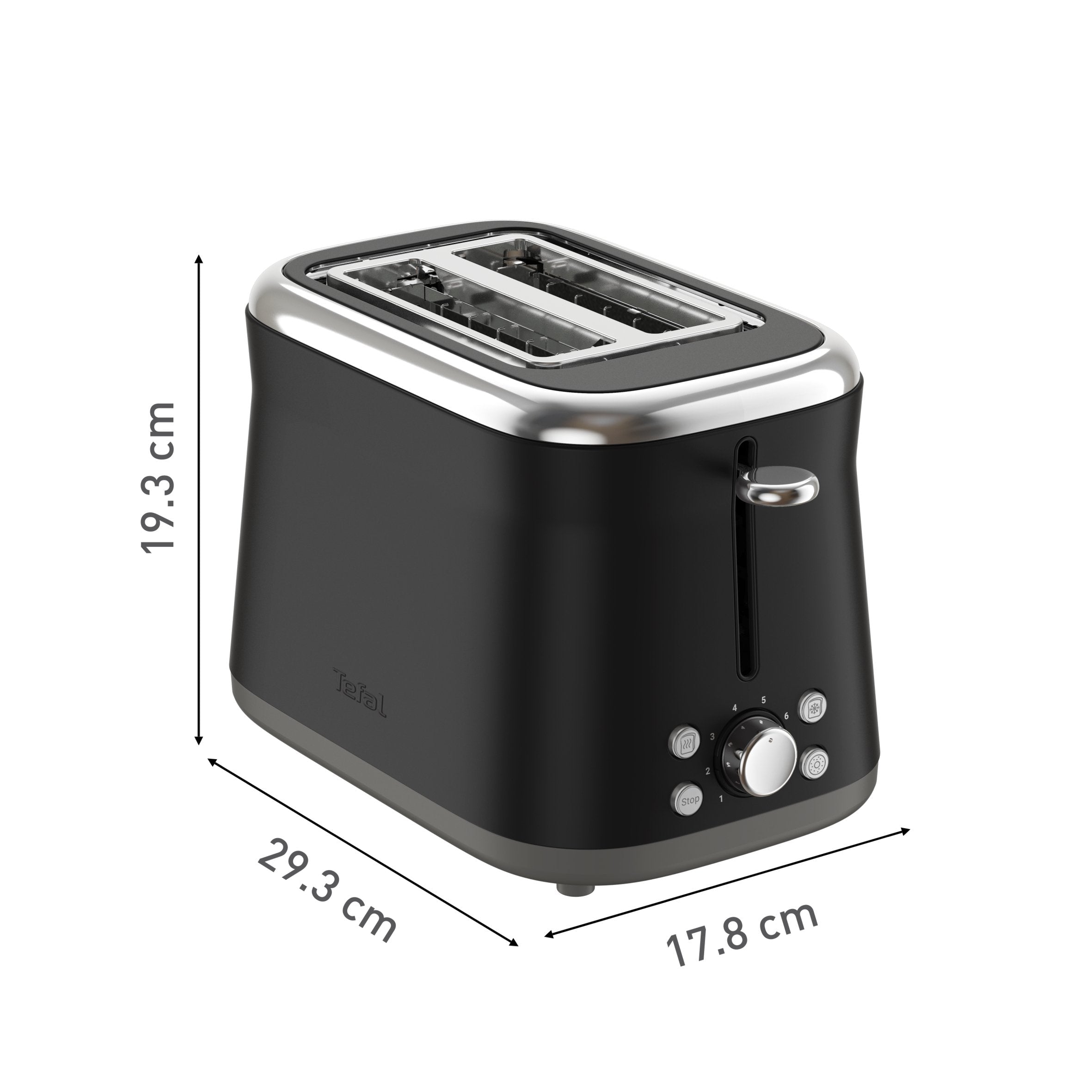 Tefal Tt7208e0 Collection Retro Toaster, 850 W, Black